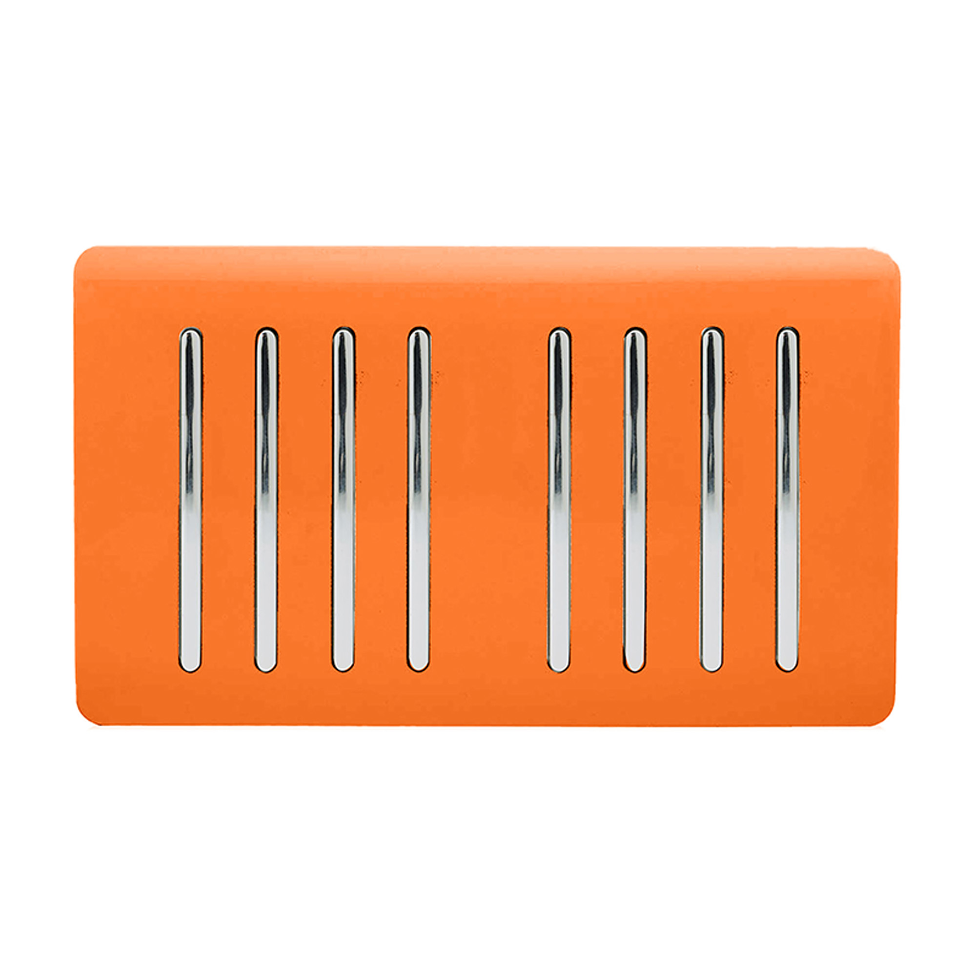 ART-SS88OR  8 Gang 2 Way 10 Amp Rocker Twin Plate Orange